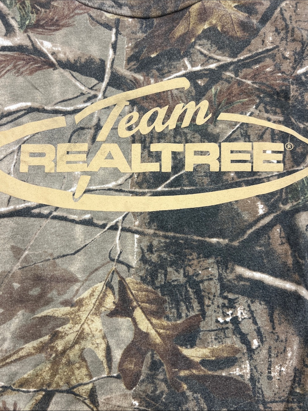 Men team realtree large L 100% cotton short sleeve camouflage shirt z18